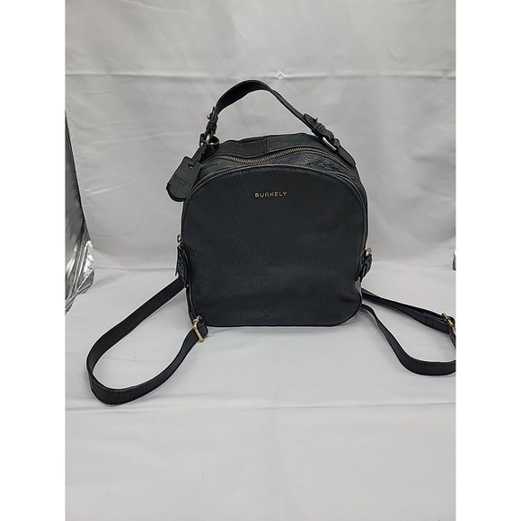 Burkely Black Leather Backpack Handbag 9x9x4 main image 8